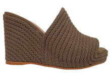 Load image into Gallery viewer, CASTANER Ladies Olive Brown Knitted Jela Wedge Mules EU35 UK2 RRP145 NEW
