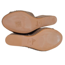 Load image into Gallery viewer, CASTANER Ladies Olive Brown Knitted Jela Wedge Mules EU35 UK2 RRP145 NEW
