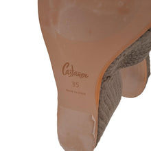 Load image into Gallery viewer, CASTANER Ladies Olive Brown Knitted Jela Wedge Mules EU35 UK2 RRP145 NEW
