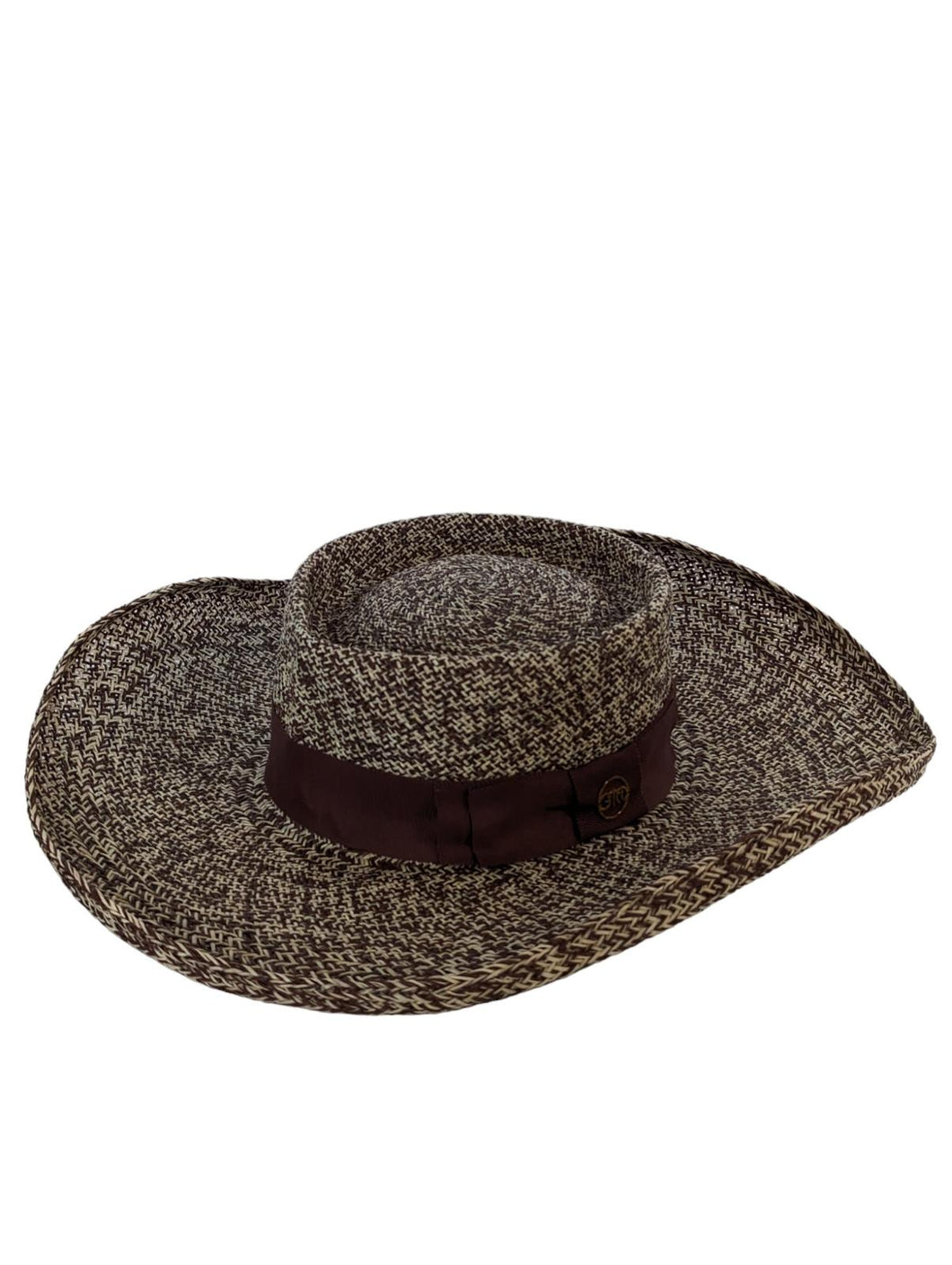 GLADYS TAMEZ MILLINERY Brown Hats Winnie Panama Hat Size S NEW RRP 295