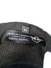 Load image into Gallery viewer, GLADYS TAMEZ MILLINERY Black Hats Aventuro Straw Cowboy Chain Hat M NEW RRP 285
