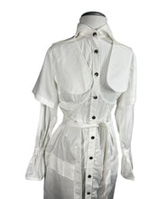 Load image into Gallery viewer, THEBE MAGUGU Utility Shirt Dress White Midi Large NEW RRP 685

