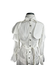 Load image into Gallery viewer, THEBE MAGUGU Utility Shirt Dress White Midi Large NEW RRP 685
