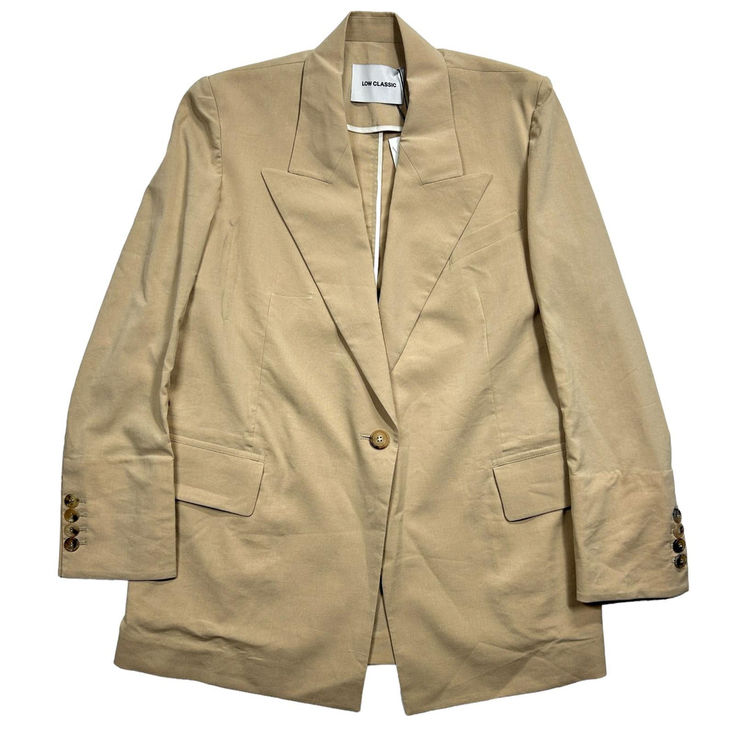 LOW CLASSIC Raw Edge Point Single Breasted Neutral Blazer XS NEW RRP 380