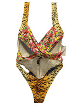 Load image into Gallery viewer, REINA OLGA Exotica Cutout Swimsuit Floral Tiger Print Swimwear M NEW RRP 165
