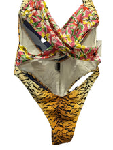 Load image into Gallery viewer, REINA OLGA Exotica Cutout Swimsuit Floral Tiger Print Swimwear M NEW RRP 165
