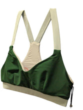 Load image into Gallery viewer, THE UPSIDE Larry Sports Bra Contrast Strap Green White Racer Back XS NEW RRP 70
