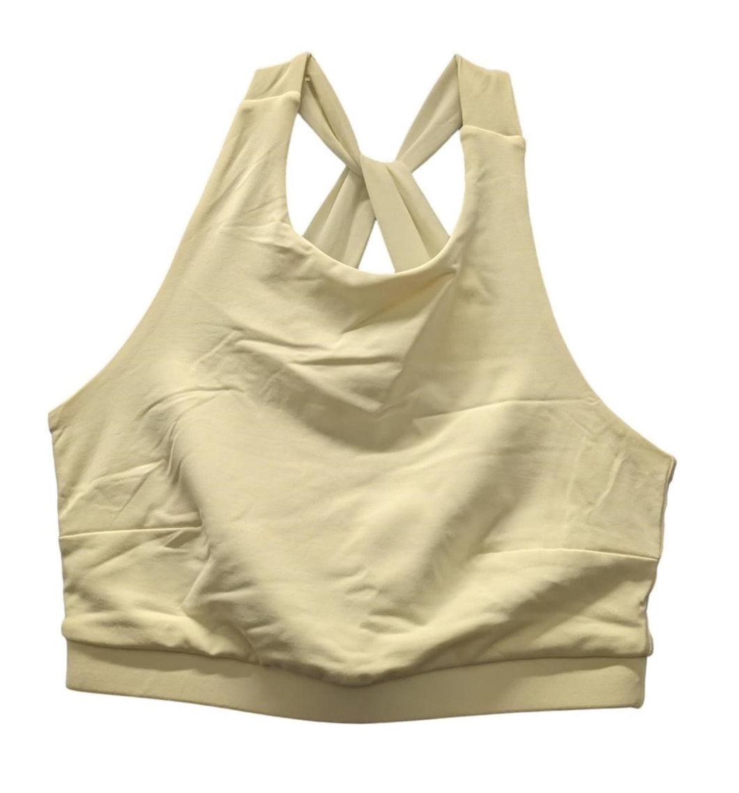 NORBA Sports Bra Halter neck Twist Racer Back White Size S NEW RRP 50