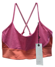 Load image into Gallery viewer, FROST Sports Bra Pink Orange Crossover Back Detail Size L NEW RRP 110
