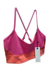 Load image into Gallery viewer, FROST Sports Bra Pink Orange Crossover Back Detail Size L NEW RRP 110
