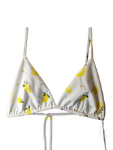 Load image into Gallery viewer, AMBRA MADDALENA Gigi Triangle Bikini Set White Lemon Print UK12 NEW RRP 145
