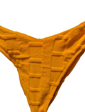 Load image into Gallery viewer, FRANKIES BIKINIS Enzo Terry Bikini Bottoms High Cut Leg Orange S NEW RRP 90
