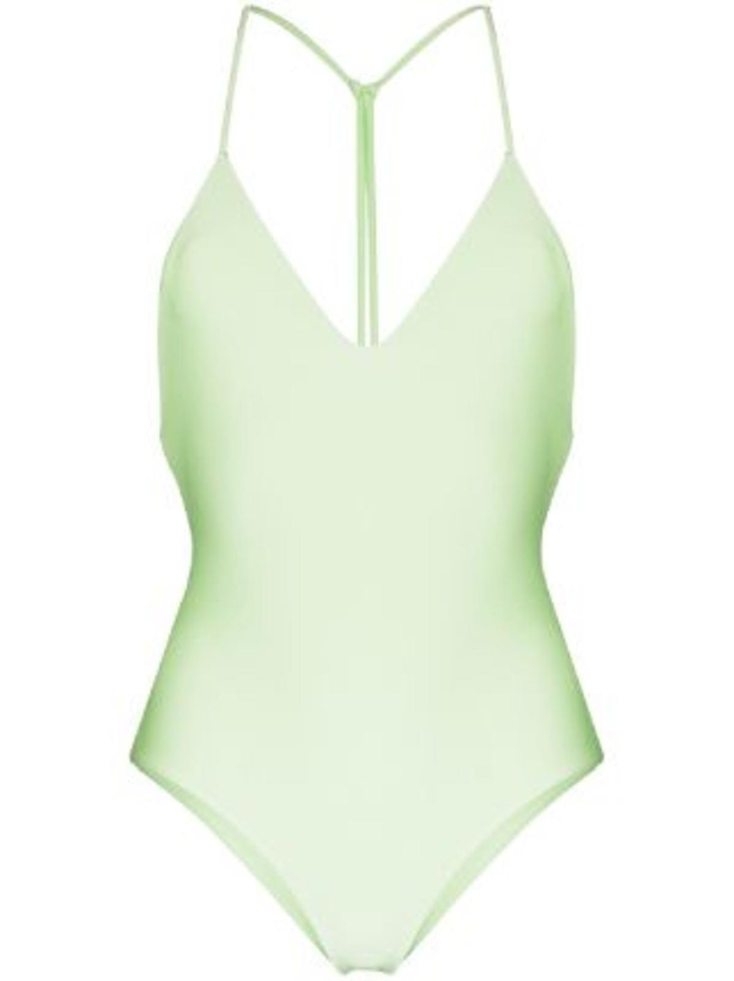 JADE SWIM All In One Piece Swimsuit Open Back Melon Green XS NEW RRP 160