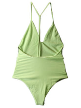 Load image into Gallery viewer, JADE SWIM All In One Piece Swimsuit Open Back Melon Green XS NEW RRP 160

