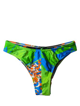 Load image into Gallery viewer, OPERA SPORT Bikini Bottoms Swimwear High Waist Blue Green Print UK12 NEW RRP 55
