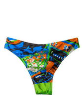 Load image into Gallery viewer, OPERA SPORT Bikini Bottoms Swimwear High Waist Blue Green Print UK12 NEW RRP 55
