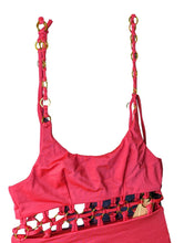 Load image into Gallery viewer, AGENT PROVOCATEUR Ashia Swimsuit Pink Cut Out One Piece UK8 NEW RRP 235
