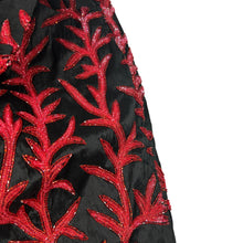 Load image into Gallery viewer, TSAU Chiffon Sequin Design Red Flared Trousers Size 32 NEW RRP 680
