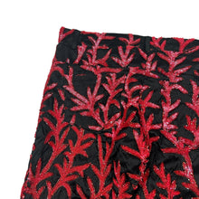 Load image into Gallery viewer, TSAU Chiffon Sequin Design Red Flared Trousers Size 32 NEW RRP 680
