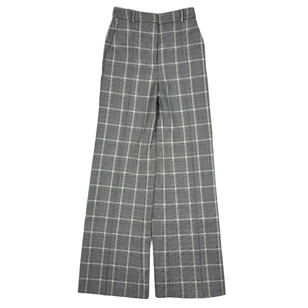 STELLA MCCARTNEY AW19 Wool Tartan Striped Trousers Black Size 38  RRP 350