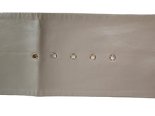 Load image into Gallery viewer, NANUSHKA Ladies Beige Vegan Leather Dae Rustic Soft Wide Belt OS RRP175 NEW
