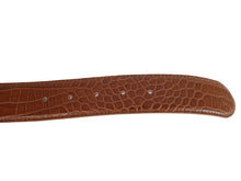 Load image into Gallery viewer, BLACK &amp; BROWN Ladies Brown Leather Croc Print Ida Waist Belt Size 85 RRP120 NEW
