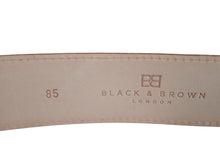Load image into Gallery viewer, BLACK &amp; BROWN Ladies Brown Leather Croc Print Ida Waist Belt Size 85 RRP120 NEW
