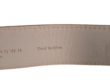 Load image into Gallery viewer, BLACK &amp; BROWN Ladies Brown Leather Croc Print Ida Waist Belt Size 85 RRP120 NEW

