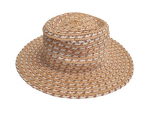 Load image into Gallery viewer, GIGI BURRIS Noelle Fedora Hat Woven Raffia Bucket Brown/Beige One Size RRP330
