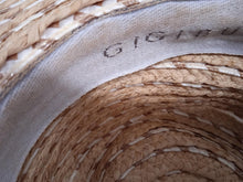 Load image into Gallery viewer, GIGI BURRIS Noelle Fedora Hat Woven Raffia Bucket Brown/Beige One Size RRP330
