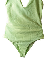 Load image into Gallery viewer, JADE SWIM Green Swimsuits Allinone Deep V Open Back Melon Size L NEW RRP 160
