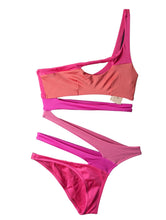 Load image into Gallery viewer, AGENT PROVOCATEUR Swimsuits Lexxi Costume Cut Out Pink Orange UK 10 NEW RRP 255
