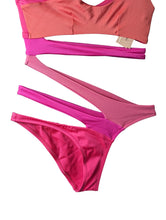 Load image into Gallery viewer, AGENT PROVOCATEUR Swimsuits Lexxi Costume Cut Out Pink Orange UK 10 NEW RRP 255
