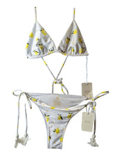 Load image into Gallery viewer, AMBRA MADDALENA White Bikini Sets Gigi Triangle Top Tie Size UK 14 NEW RRP 145
