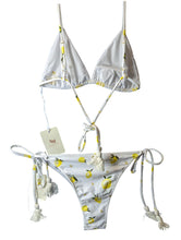 Load image into Gallery viewer, AMBRA MADDALENA White Bikini Sets Gigi Triangle Top Tie Size UK 14 NEW RRP 145
