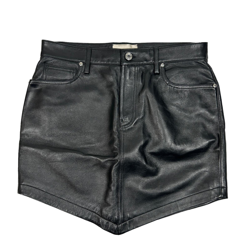 ALEXANDRE VAUTHIER Lamb Leather Black Mini Skirts Size 40 NEW RRP 1175
