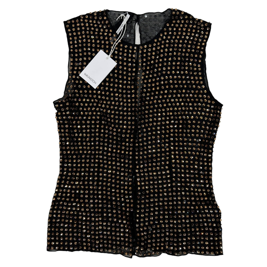 16ARLINGTON Botley Cutout Crystal-embellished Top Size 8 NEW RRP 1250