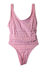 Load image into Gallery viewer, BALMAIN Pink Swimsuits Scoop Neck Light Printed Logo Size UK10 NEW RRP 420
