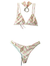 Load image into Gallery viewer, ALESSANDRA RICH Pink Bikini Sets Damier Chocker White Accent UK14 NEW RRP 435
