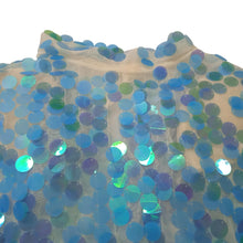 Load image into Gallery viewer, ORANGE CULTURE Ikay Top Blue Sequin Shoulder Pad Ladies Size S NEW RRP 160
