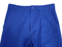 Load image into Gallery viewer, ORANGE CULTURE Mens Blue Slim Leg Jide Crystal-Embellished Trousers M RRP275 NEW
