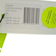 Load image into Gallery viewer, P.E .NATION Clubhouse Safety Yellow Training Sports Bra Size XS NEW RRP 75
