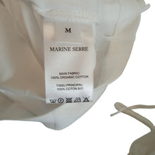 Load image into Gallery viewer, MARINE SERRE Crescent Moon Logo T-Shirt Ladies White Cotton Size M NEW RRP110
