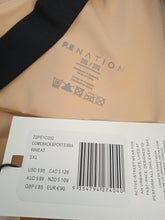 Load image into Gallery viewer, P.E NATION Comeback Sports Bra Racerback Stripe Detail Wheat 3XL NEW RRP85

