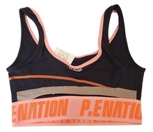 Load image into Gallery viewer, P.E NATION Double Cross Sports Bra Stretch Jersey Nylon Black Multi XS NEW RRP90
