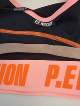 Load image into Gallery viewer, P.E NATION Double Cross Sports Bra Stretch Jersey Nylon Black Multi XS NEW RRP90
