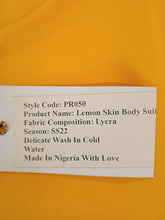 Load image into Gallery viewer, ORANGE CULTURE Men&#39;s Yellow Lemon Cutout Sleeveless Skin Bodysuit Size M NEW
