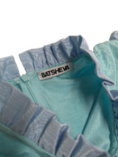Load image into Gallery viewer, BATSHEVA Blue Mini Dress Spring Prairie Ruffle Short Sleeve Hem UK 6 NEW RRP 375

