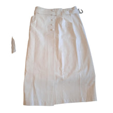 Load image into Gallery viewer, ULLA JOHNSON Sonia Midi Skirt W Belt Beige Leather Size US4 UK8 NEW RRP 1205
