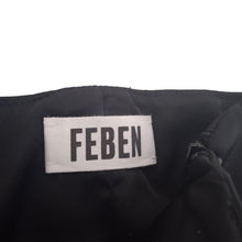 Load image into Gallery viewer, FEBEN Black Sleevess Mini Dress Wool Blend Ladies Size 36 UK4 NEW RRP870
